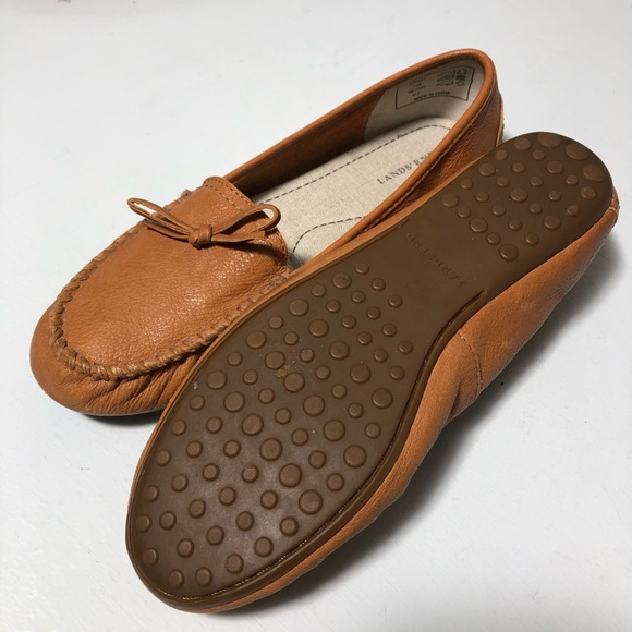 LANDS’ END Women Leather Women’s flat  7M - Picture 6 of 8